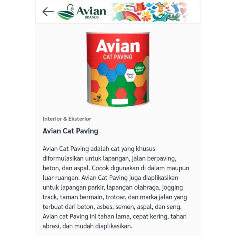 AVIAN CAT PAVING SOLVENT 5KG