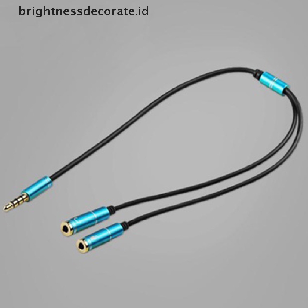 (birth) Adaptor splitter jack audio 3.5 mm + mic Untuk headphone