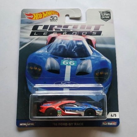 hotwheels hot wheels circuit legends 16 ford gt race biru