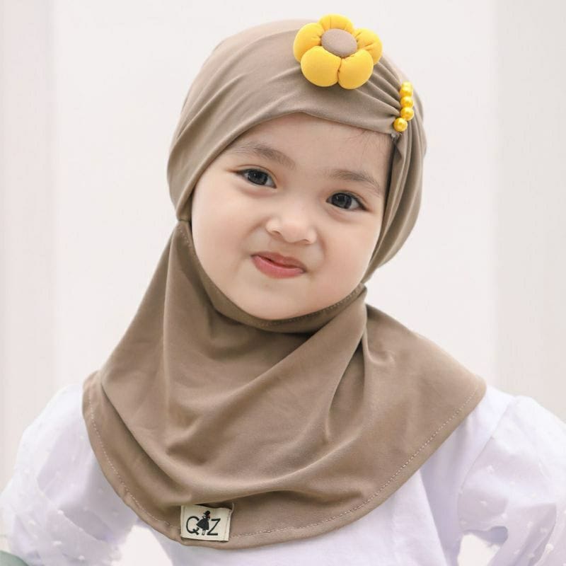 jilbab / anak / bayi / hijab /allsize 0-3 tahun/ BUNGA DANIELA