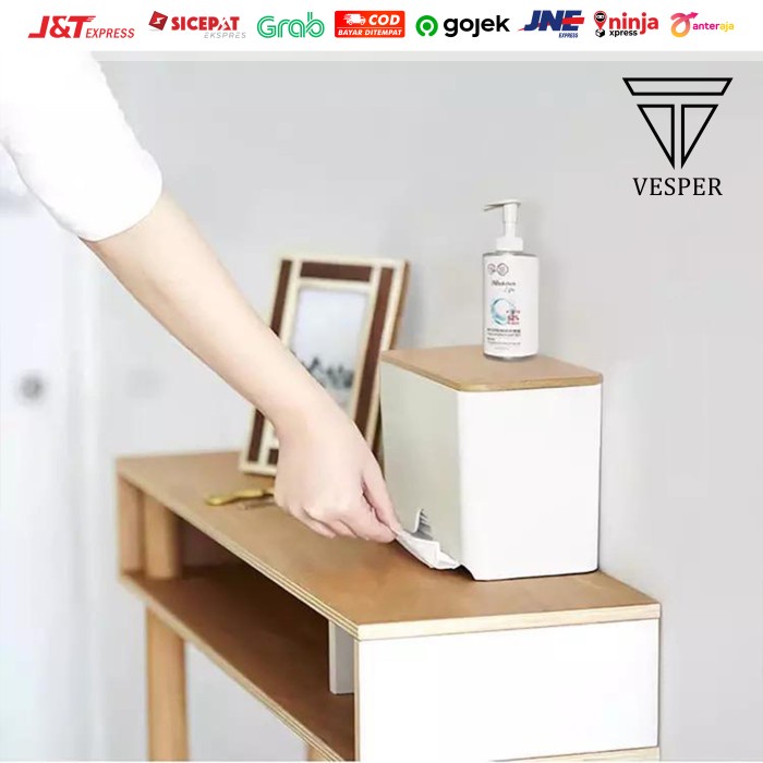

Mask Storage Box Container Bamboo Lid / Tempat Box Masker Medis Original