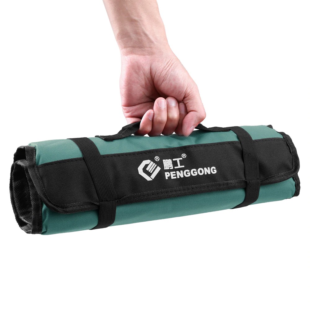 IMPORT Tool Bag Oxford Canvas Chisel Roll Bags Wearable & Waterproof Bag Electrician Repair Tools