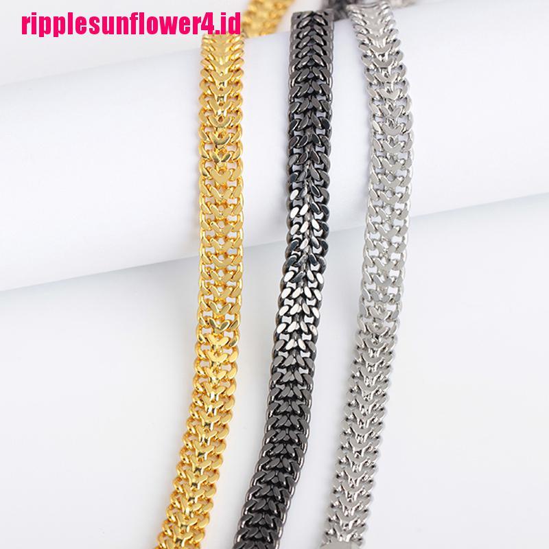 Kalung Rantai Bahan Stainless Steel Gaya Hip Hop Untuk Pria