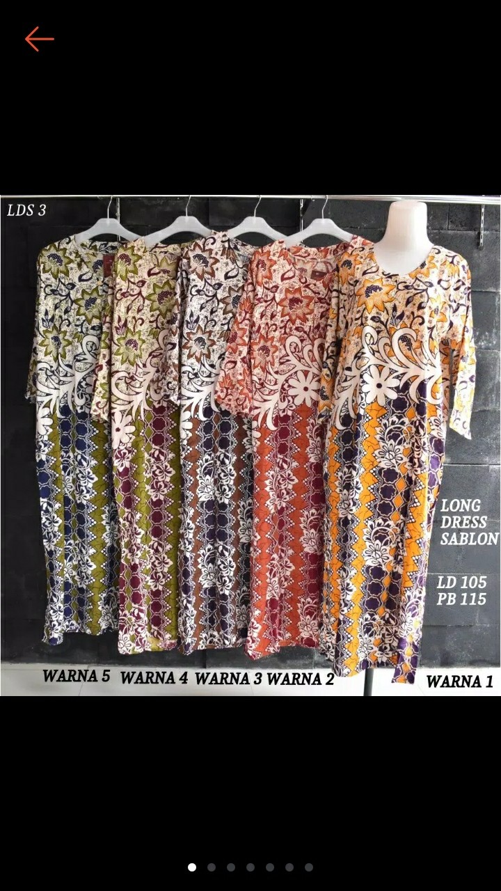 Long Dress Daster Batik Pekalongan 3