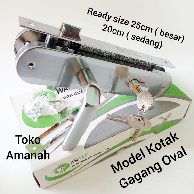 Handle pintu rumah 1 set Kunci / Gagang pintu ongkel pintu rumah besar 25cm 20cm