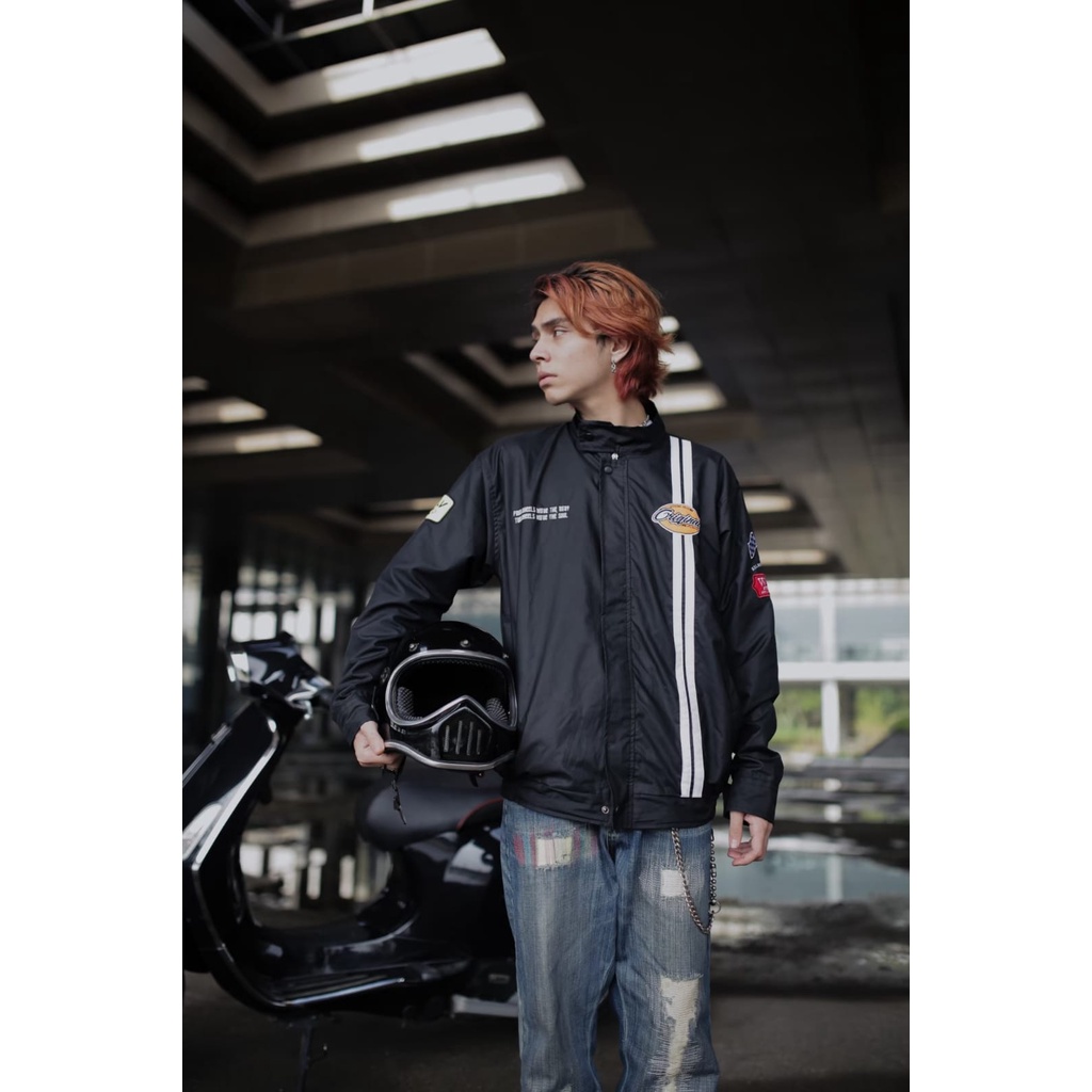 WOLV JAKET RACING PRIA / VINTAGE JAKET PRIA PISTON TERBARU KEREN SIMPLE BIKERS RACING / JAKET MOTOR