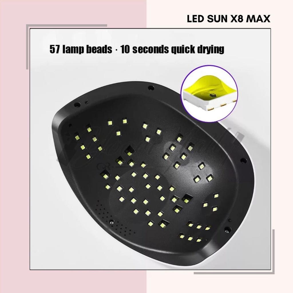 LED SUN X8 MAX uv led nail dryer pengering kutek gel led lamp