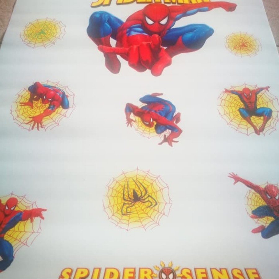 Wallpaper Sticker Dinding Motif Spiderman Panjang 10M x Lebar 45cm