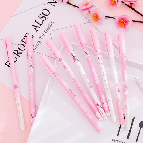 OVERFLOWS.ID BOLPEN FLOWER PULPEN BUNGA SAKURA PINK BOLPOIN LUCU