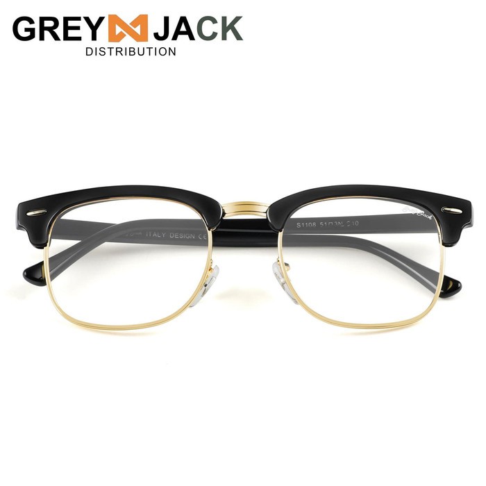 

Grey Jack Frame Kacamata Fashion TR90 Ringan dan Kuat untuk Pria & Wanita dengan Lensa Normal 1108