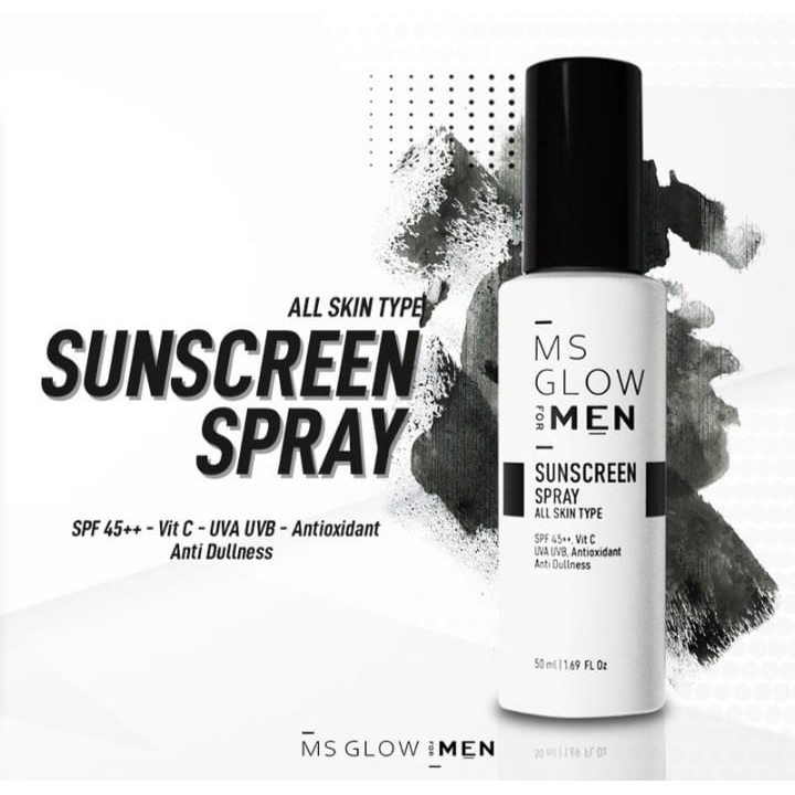 Ms Glow Sunscreen Spray Ms Glow For Men Sunscreen Pria Cowok Original 100% SPF 30 PA ++++