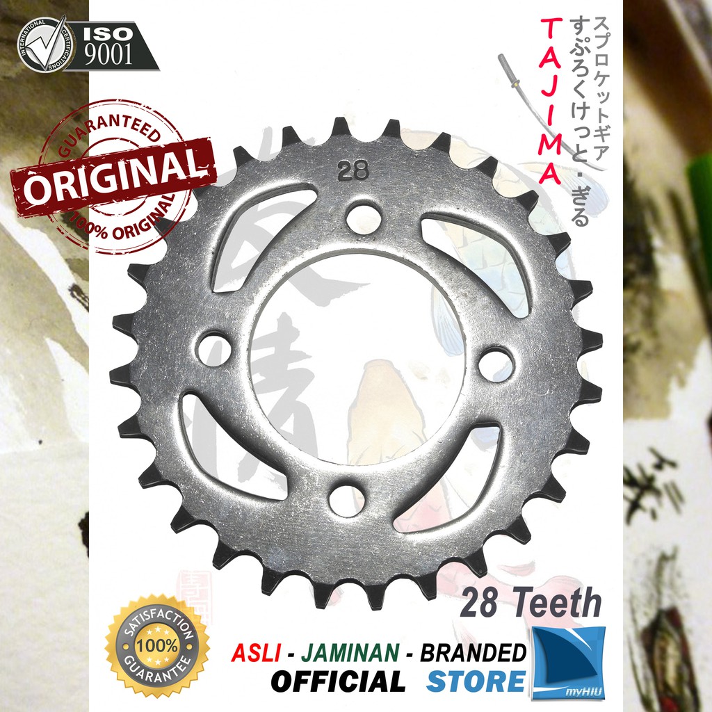 Gigi Tarik 28T ~ 39T SUZUKI Smash / New, Arashi, Titan Gir Belakang - Rear Sprocket Gear TAJIMA