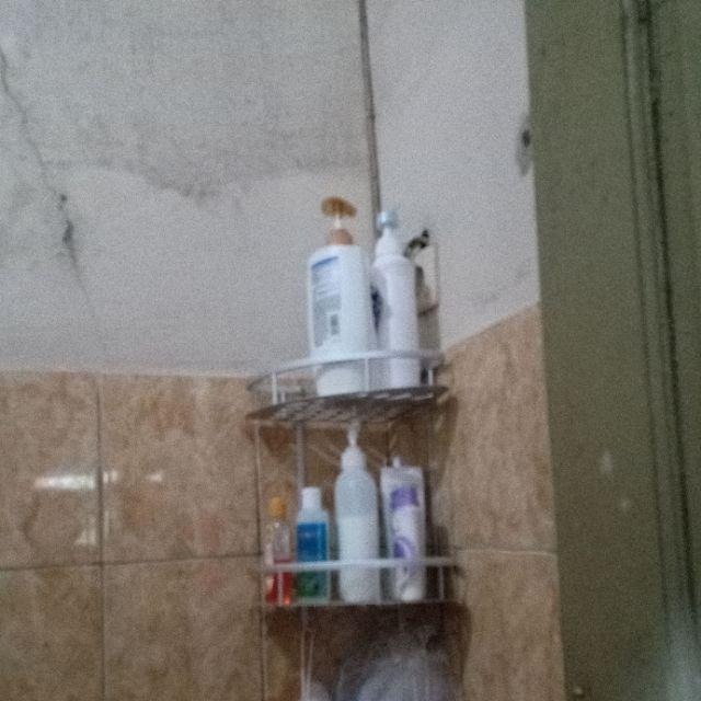 Rak Sudut Dinding Toilet Aluminium