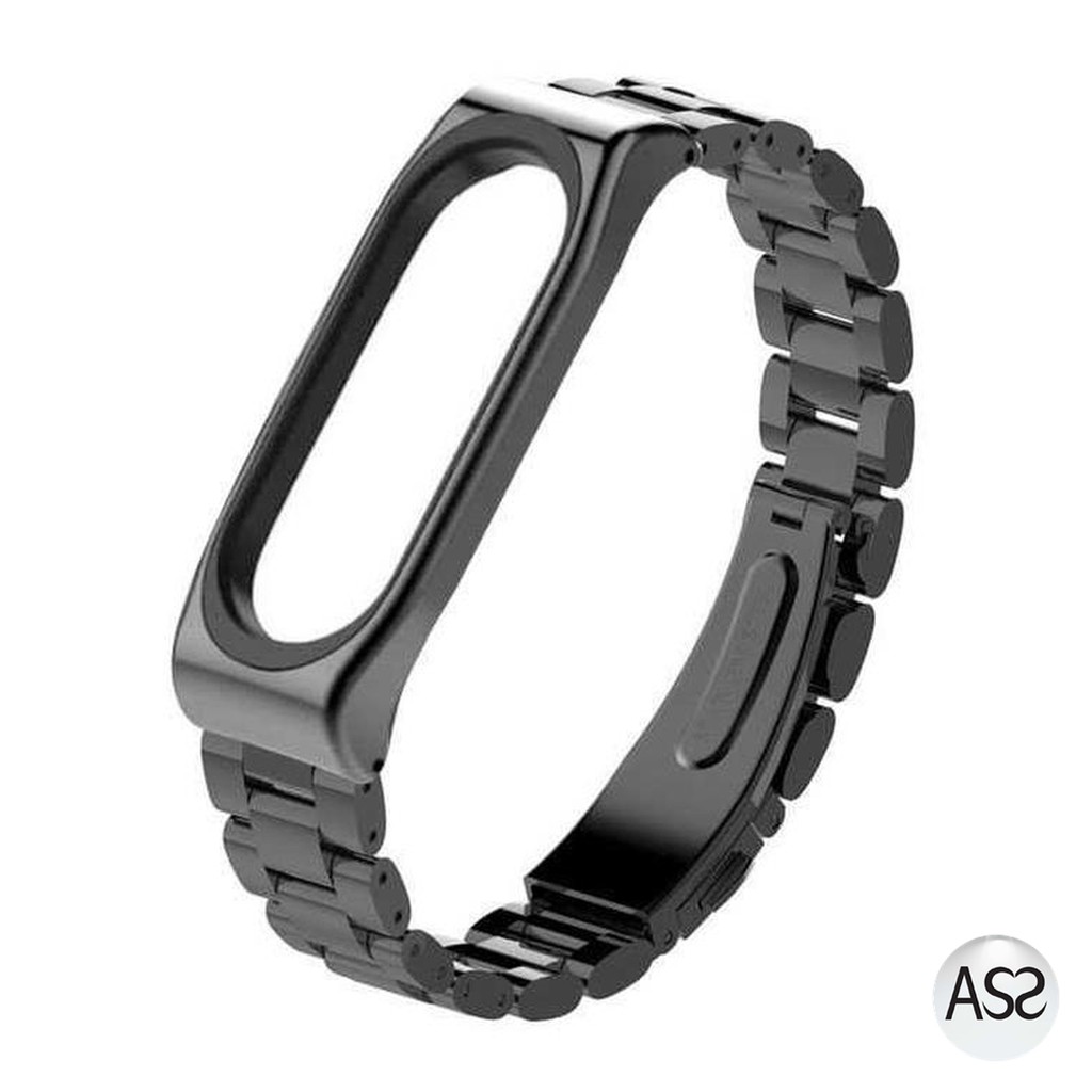 ASS Shop - Mijobs 3 Point Strap Watchband Stainless Steel for Xiaomi Mi Band 3