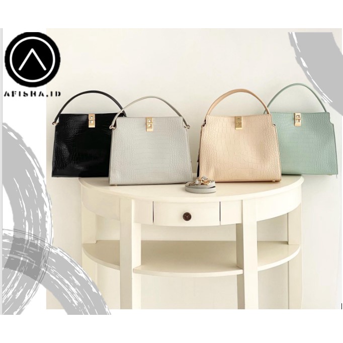 Tas Wanita Pedro Top Handle Croco Embos
