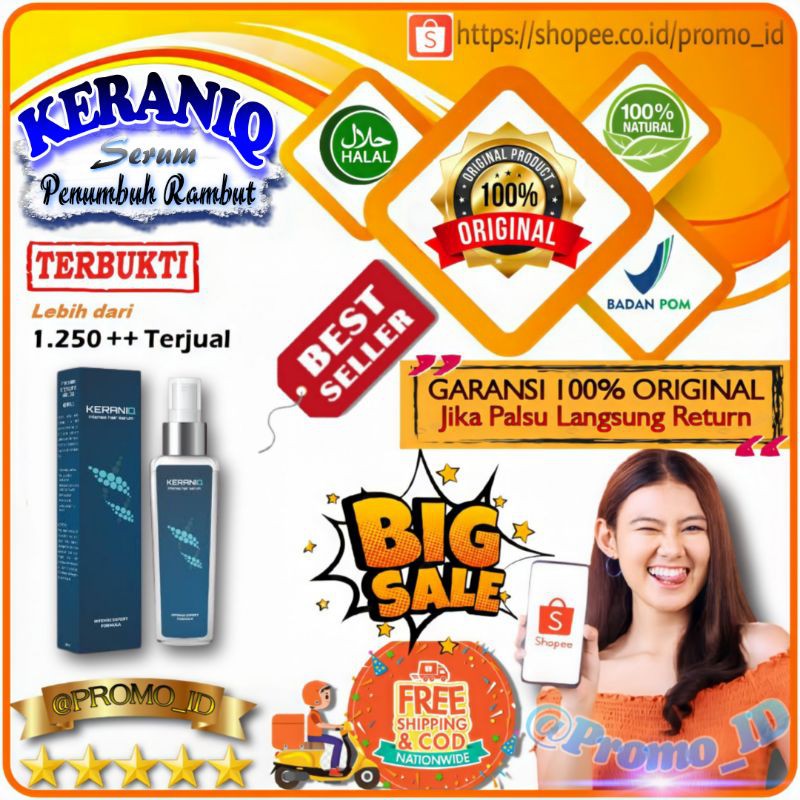 Promo_id KERANIQ Hair Serum 100ml Original Bpom - KERANIQ Asli Serum Penumbuh Rambut Terbaik