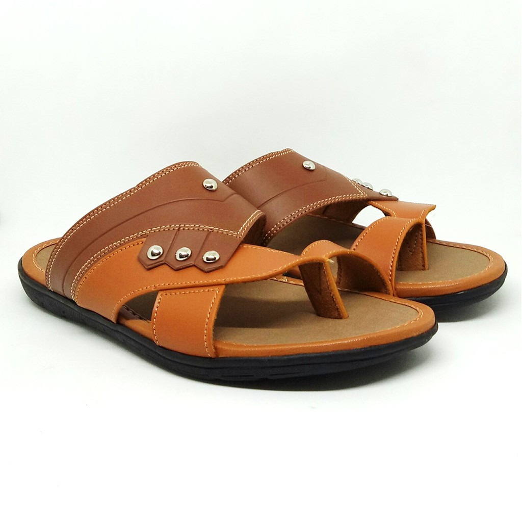 FIURI - Sandal Jempol Moka - Sandal Pria - Sandal Casual - Sandal Pria Kulit - Sandal Pria Dewasa