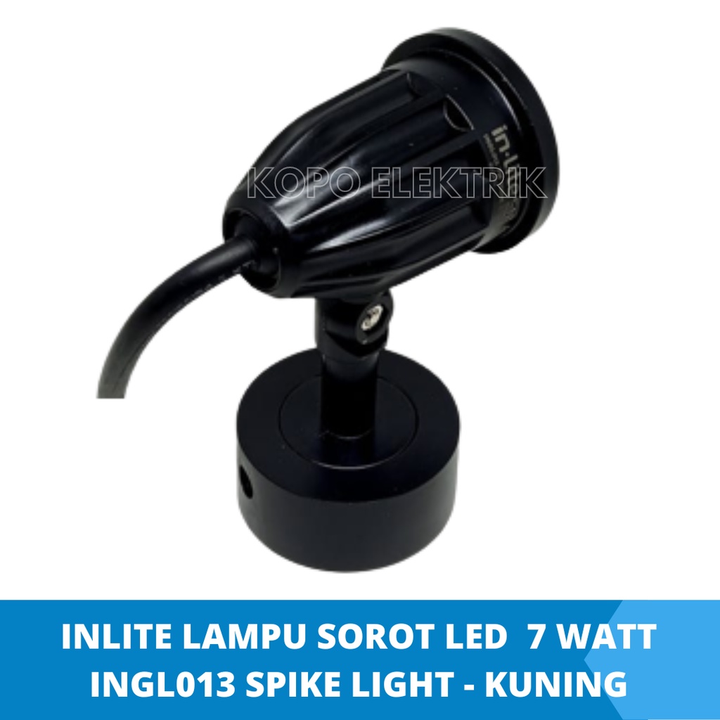 Lampu Taman Sorot LED  INLITE 7W INGL013 SPIKE LIGHT - Kuning