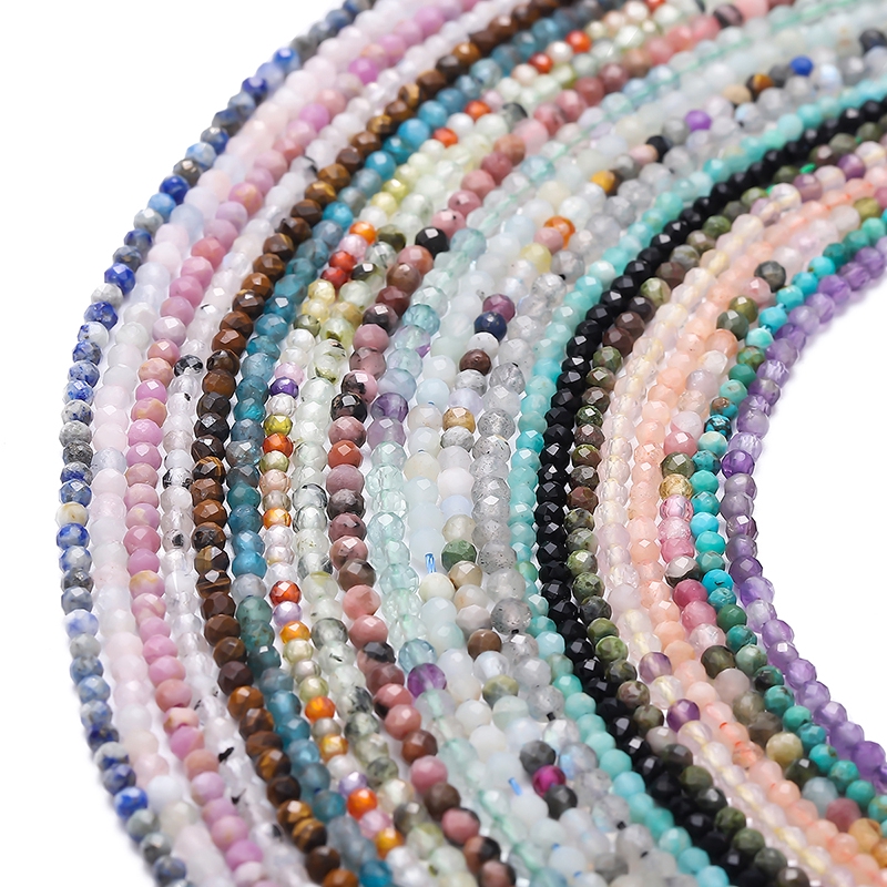 2-3.5mm Manik-Manik Batu Kristal Mata Harimau Untuk Membuat Perhiasan Gelang Kalung