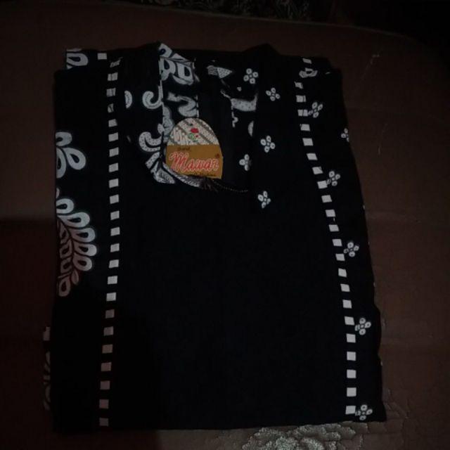 Cemara Long Tunik Batik Monokrom Tunic Batik Cantik Modern Muslim Seragaman Batik Kerja Keren