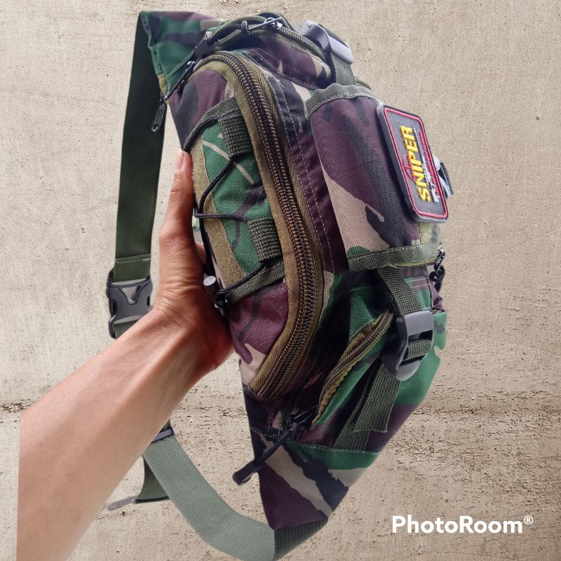 TAS SLEMPANG WAISTBAG ARMY TACTICAL TERLARIS