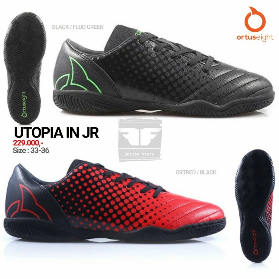 Sepatu futsal anak ortuseight hitam ori sz 35