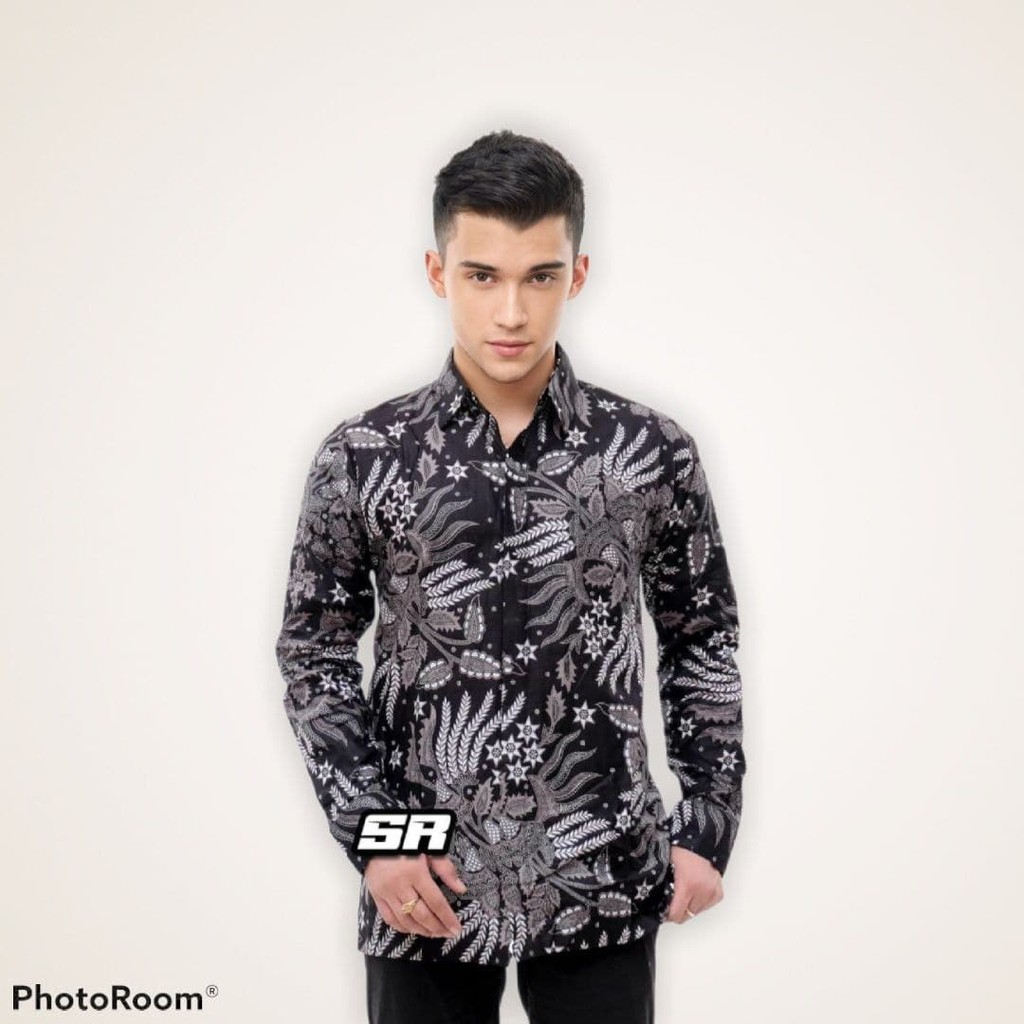 KEMEJA BATIK PRIA LENGAN PANJANG UKURAN REGULER SIZE M L XL [ANS BATIK]