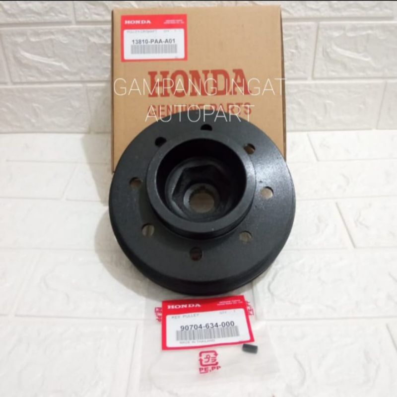Pully Kruk As + Spi Pully Ker As + Spi Pulley Crankshaft + Spi Honda Ferio City Lama Old
