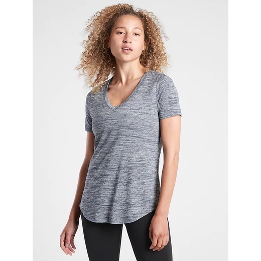 Kaos Wanita Athleta by GAP Breezy Scoop V-Neck Tee Original