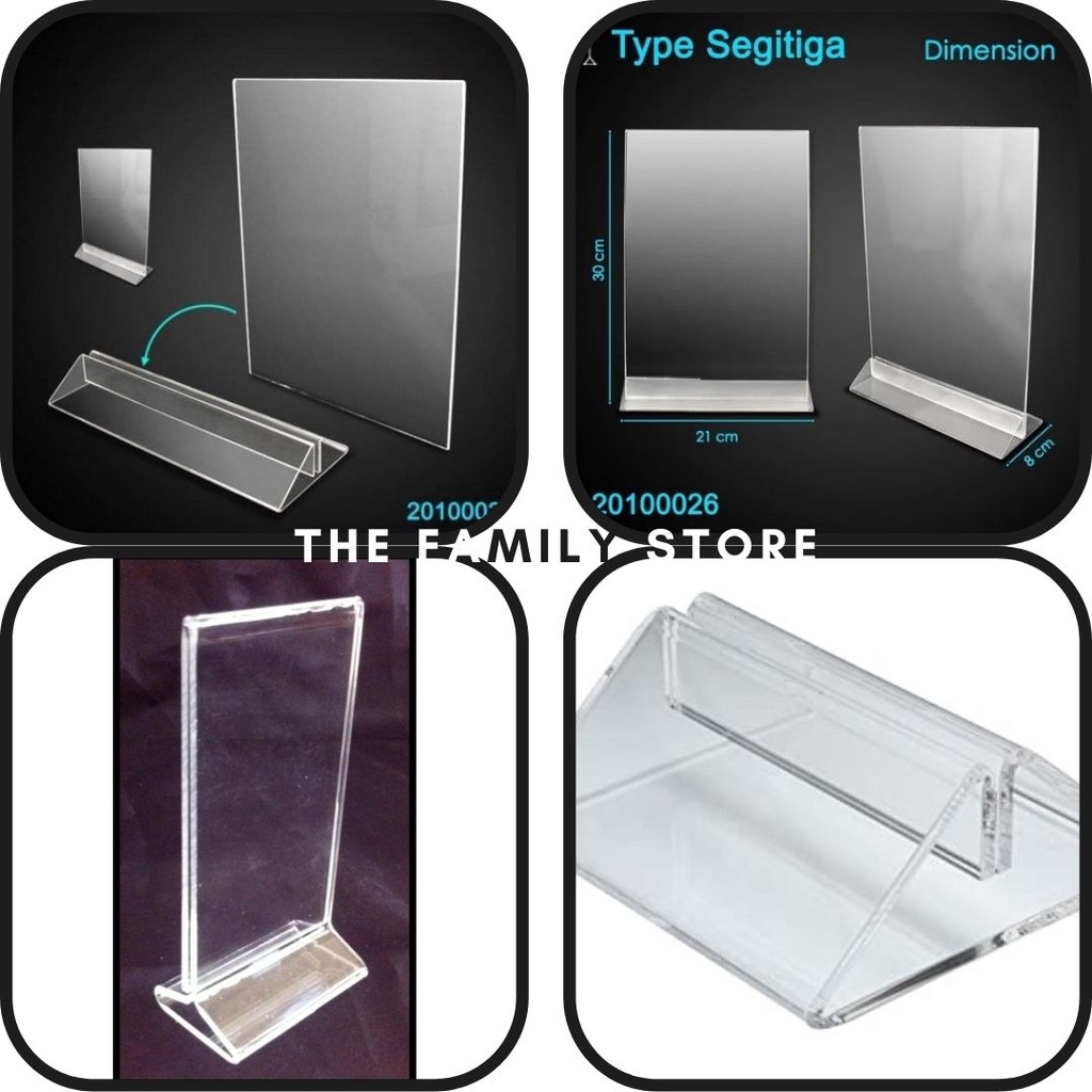 

Tempat Brosur / Tent Holder / Tent Akrilik Display A5 Segitiga