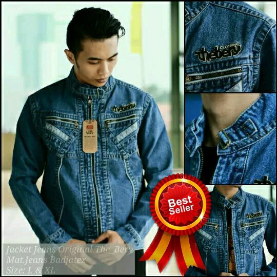 JAKET LEVIS PRIA KERAH PENDEK