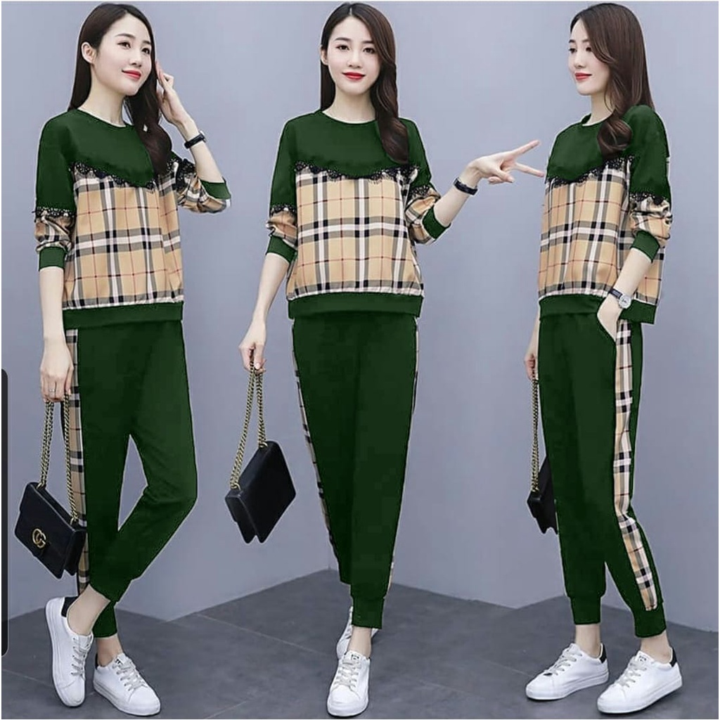 *[MCFK] Setelan Training Square / Set Kotak Training / Setelan Wanita Korea / Baju Setelan Wanita