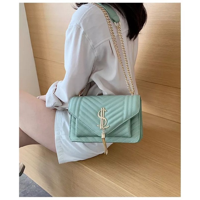 Tas Slempang Wanita #YSL GOLD#