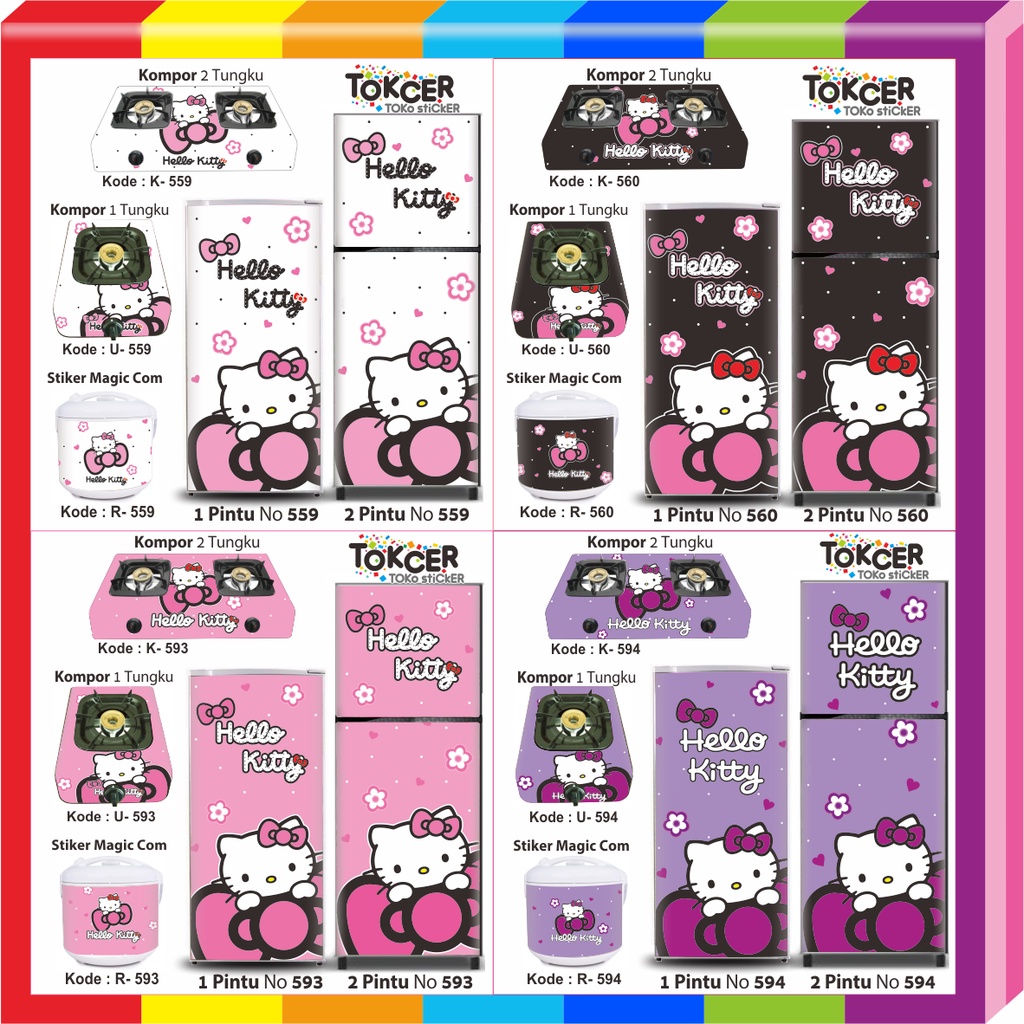 Stiker Kulkas/stiker Kompor/stiker Magicom HELLO KITTY