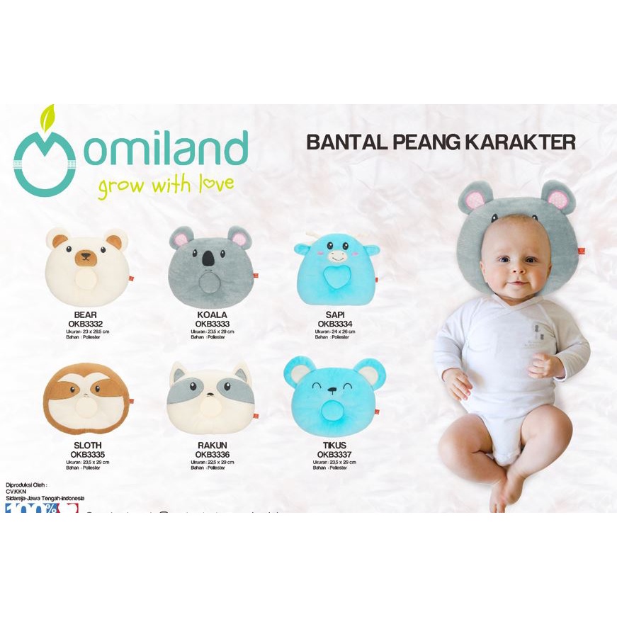 Omiland Bantal Bayi Peang Karakter