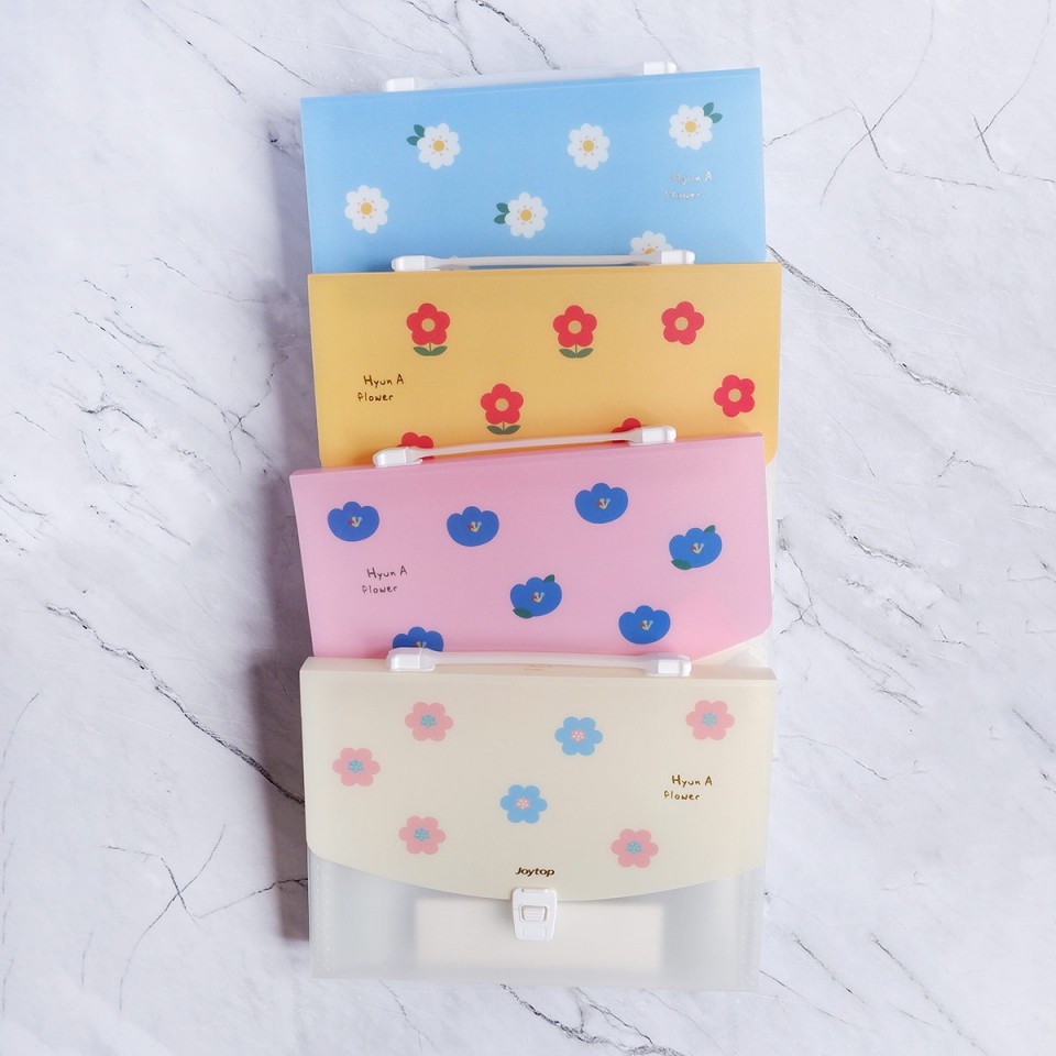 

Hyuna Flower Plastic Folder Briefcase Eym House