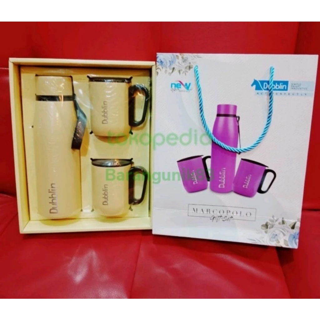 Termos Dan Gelas Mug Dubblin MARCOPOLO Gift set