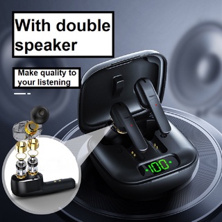 (1 Year Warranty)L50 TWS Headset Bluetooth 5.2 Full Bass 9D Stereo HIFI Waterproof Wlireless Earphone Noise Cancellation Earbuds Sweat Resistant Volume Control Built-in Mic