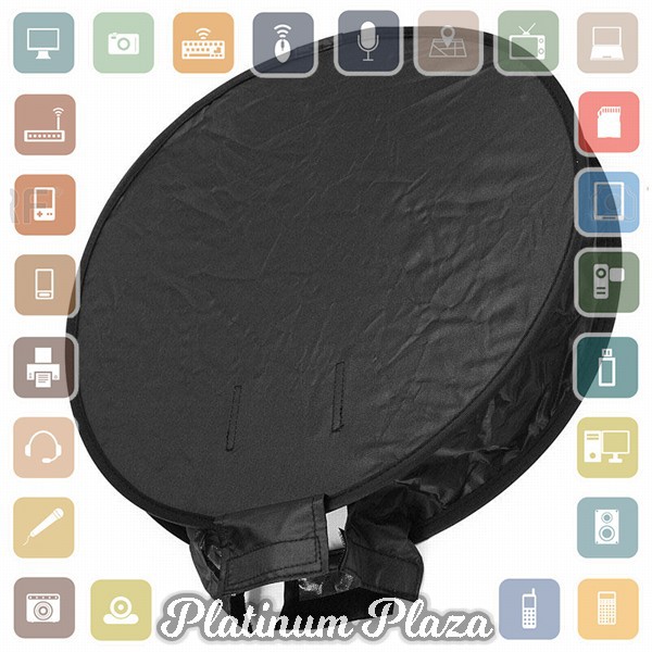 Universal Portable Round Softbox Flash Diffuser 40 cm for Camera DSLR - PU5145 - Black`11YOVF-