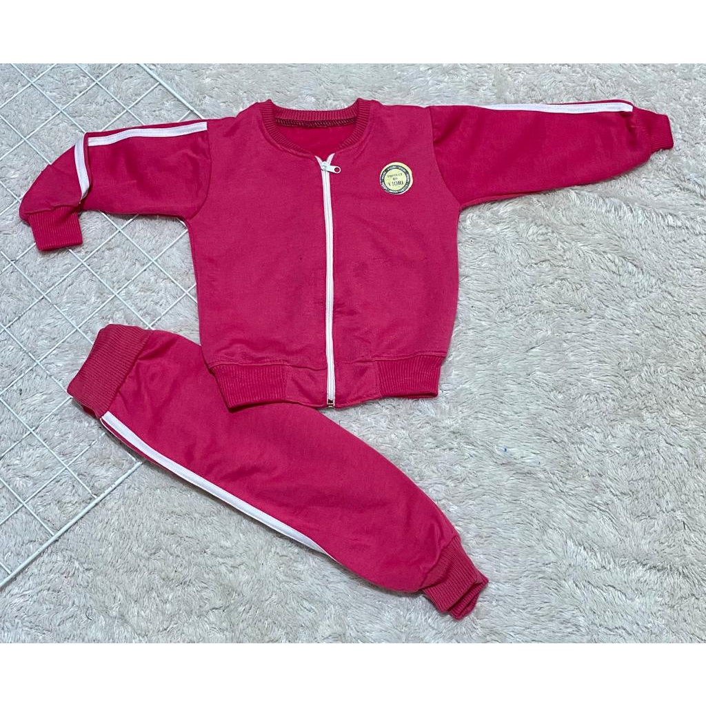 sweater anak setelan olahraga polos 4-6 tahun