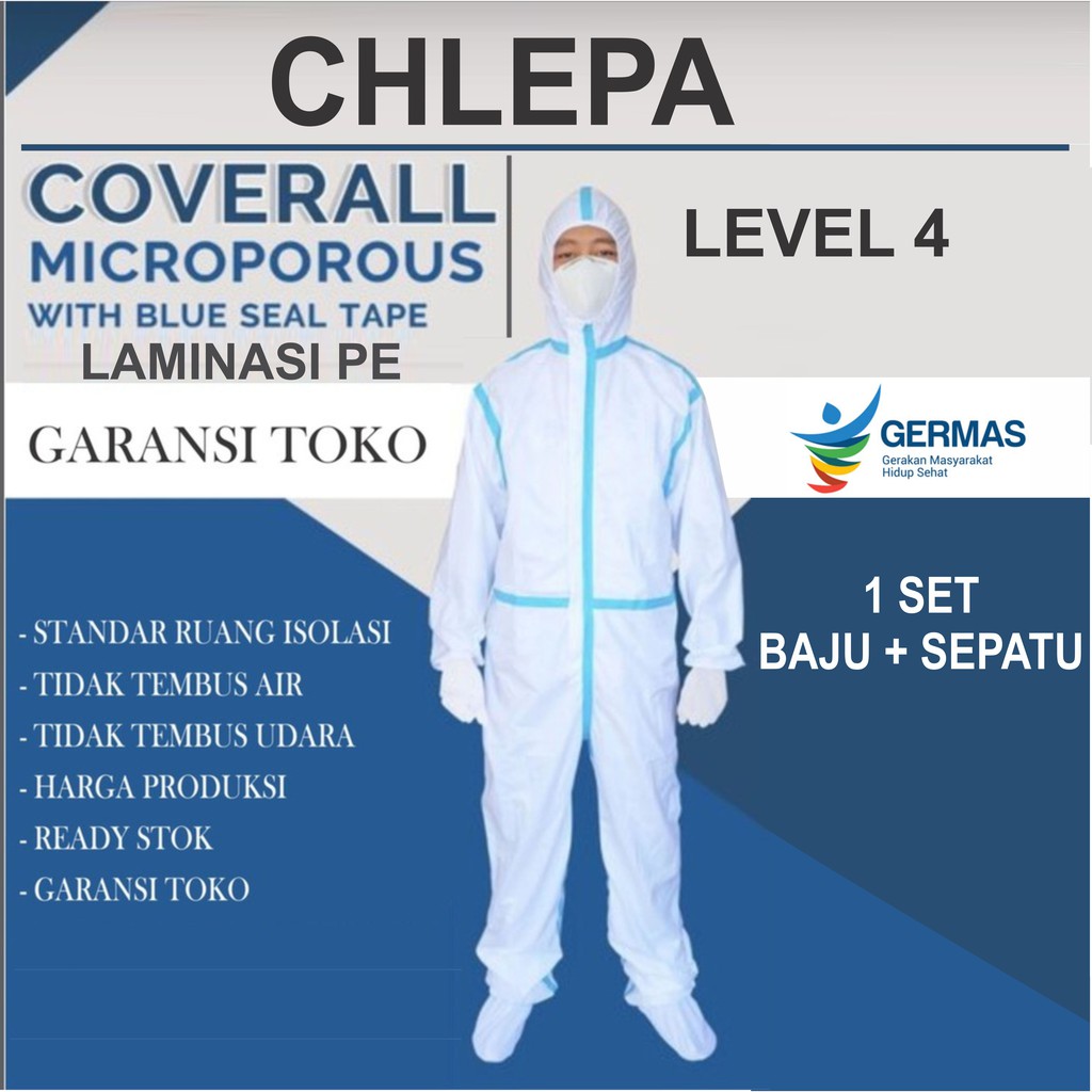 Hazmat - Bahan Microporus - Level 4 - Baju Apd - Baju Medis - Baju Perawat - Apd - Ambulance
