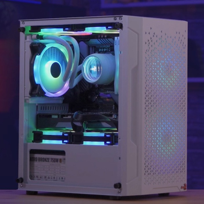 Casing Aerocool Trinity Mini FRGB White