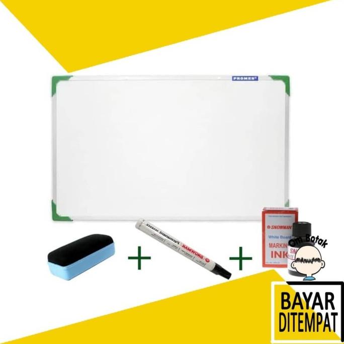 

[COD] Paket Lengkap PAPAN TULIS 70x50 (Besar) +spidol+refill+Penghapus TERMURAH Kode 429