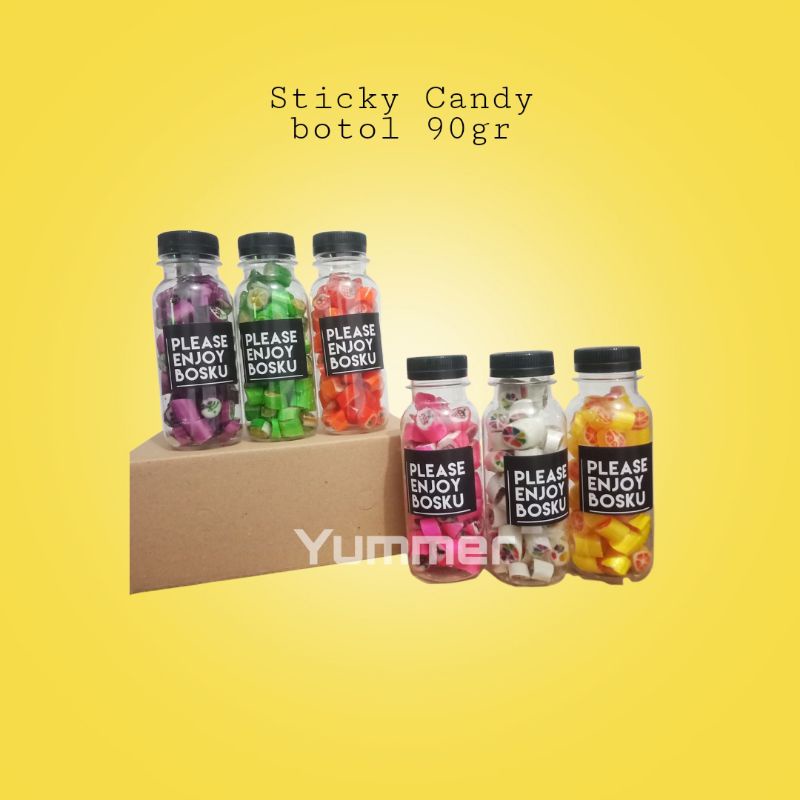 

Purnamalife I 90 gr Permen sticky candy Botol warna warni I roll lollipop rock