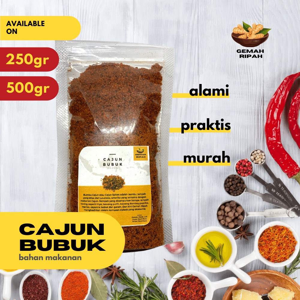 

Cajun Bubuk 250gram 500gram 1kg Bumbu Cajun Bumbu Steak Bumbu Ayam Panggang Cajun Spice Cajun Powder Cajun Seasoning Bumbu Dapur Cajun Sauce Bumbu Masak Instan Hot Sauce Bumbu Tabur Bumbu Kering Penyedap Rasa Bumbu Penyedap Hot Pepper