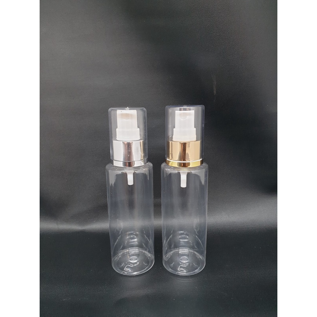BOTOL RF 100ML BENING CLEAR SPRAY GOLD FULLCAP / BOTOL SPRAY GOLD 100ML RF CLEAR BENING BOTOL KOSMETIK