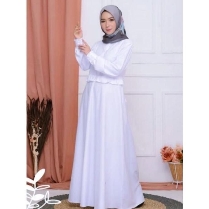 COD terbaru Modern Modern Remaja GAMIS Gamis TERBARU Putih Other 2021 FOLI