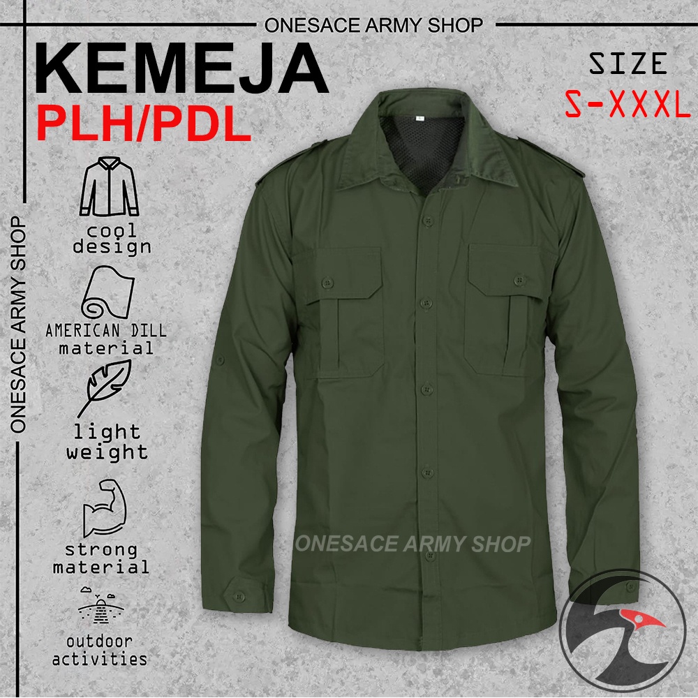 &quot;BIG SIZE&quot; KEMEJA SERAGAM PDL NET TV / kemeja lapangan tactical pdl / pdh lengan panjang bahan American Drill