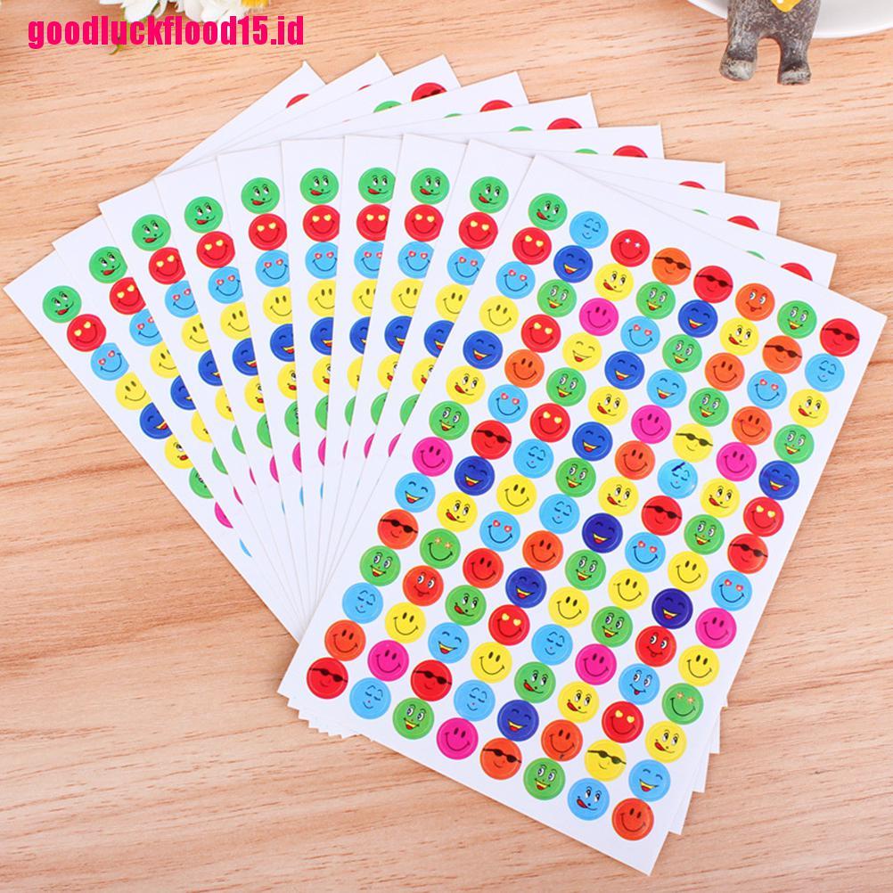 {LUCKID}10Pcs/Pack Children Smiley Faces Reward Stickers School Teacher Merit Praise New