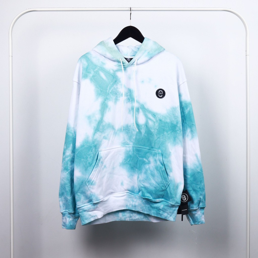 Jaket Sweater Hoodie BASTER COLD LOGO TIE DYE – Blue Edition Fashion Trendy Casual Pria Good Brand Q